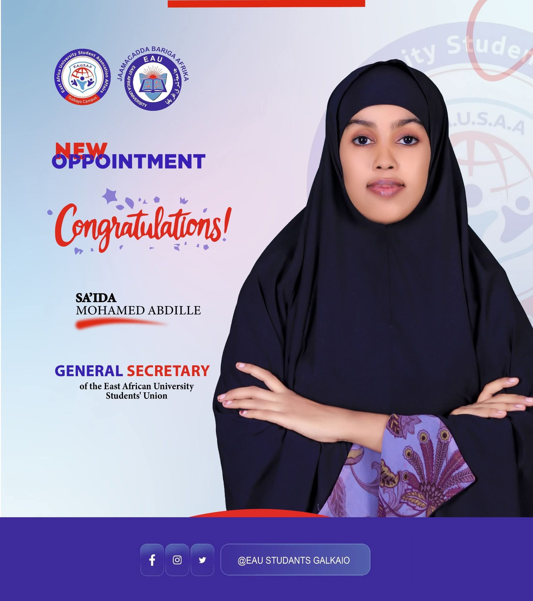 Sa ida Mohamed Abdille- General Secretary